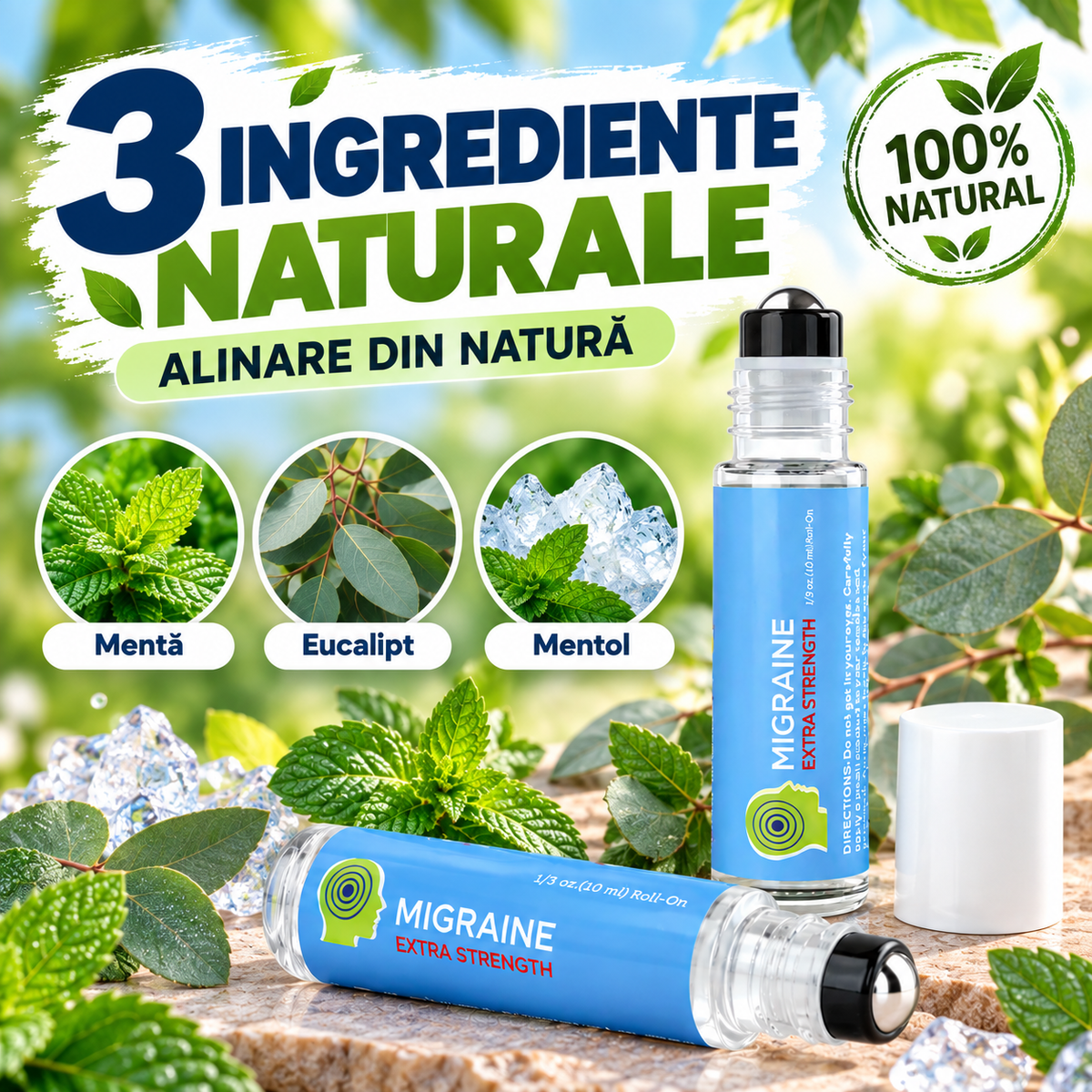 Stick Roll-On Mentolat 10 ml pentru Momentele de Disconfort