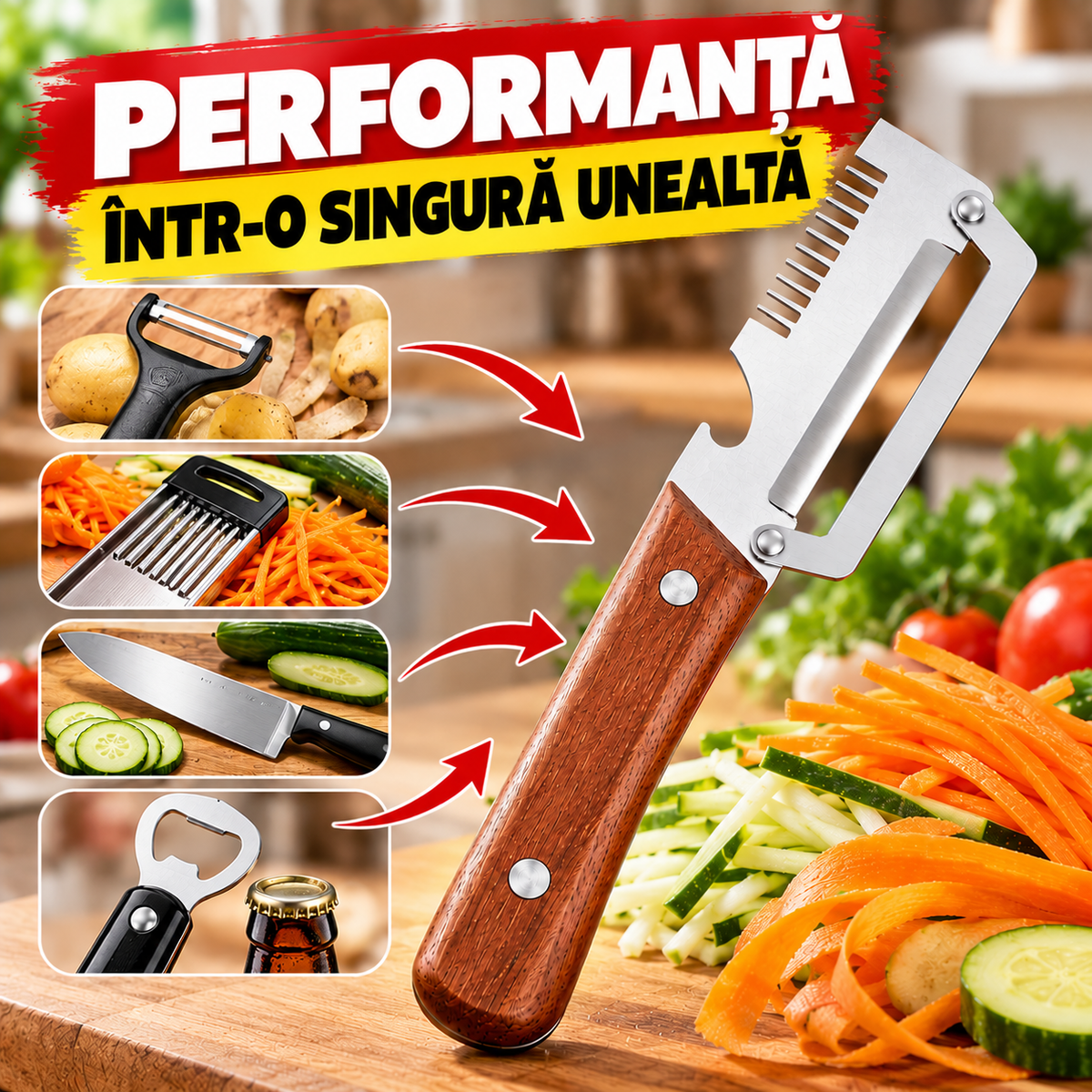Curățător Multifuncțional pentru Legume cu Două Lame